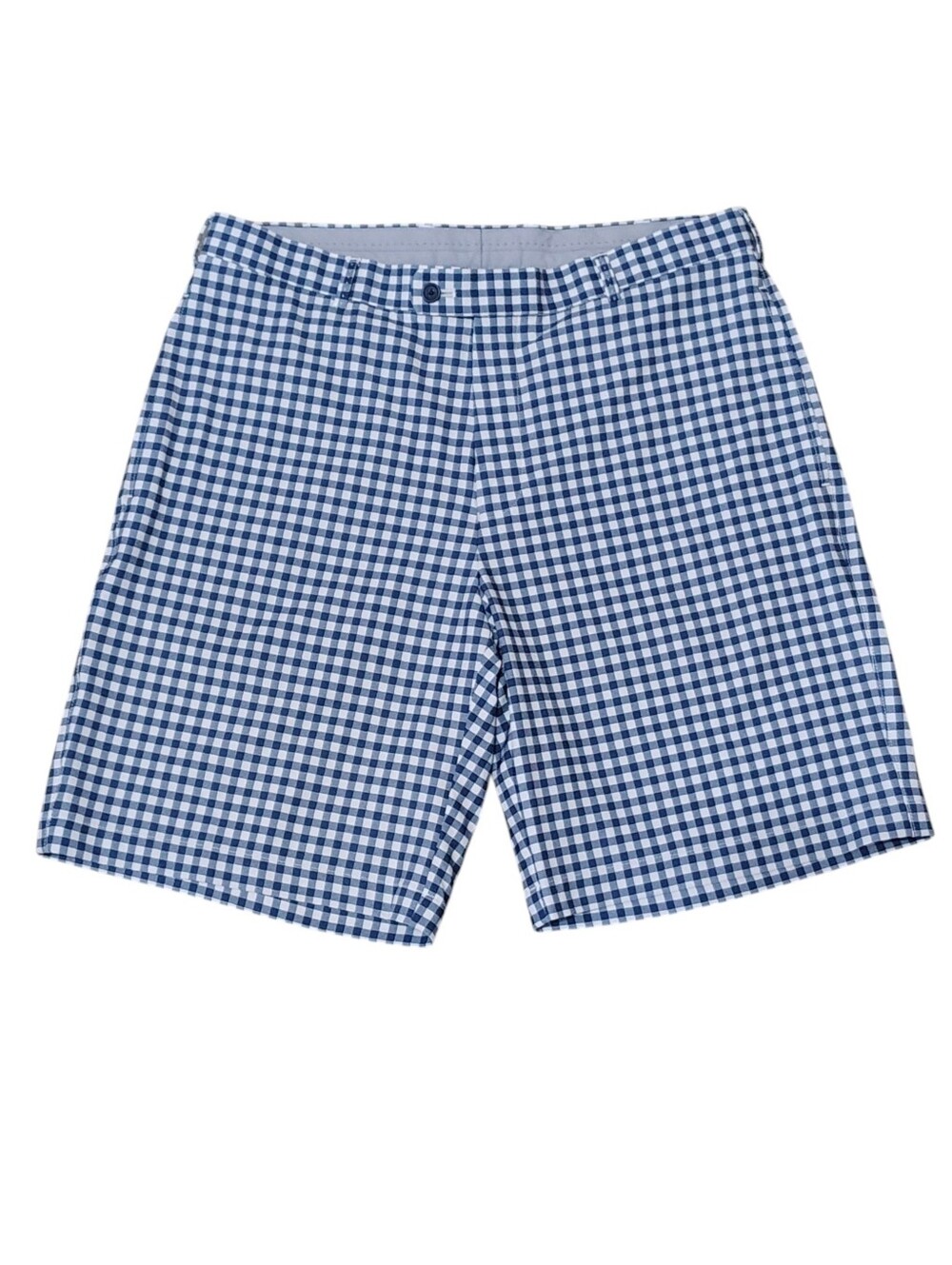 Peter Millar Wicking Blue Gingham Golf Shorts 34